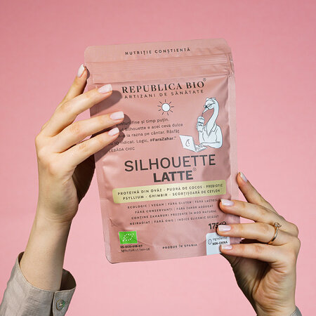 Pudra functionala ecologica fara gluten Silhouette Latte, 175 g, Republica Bio 807805