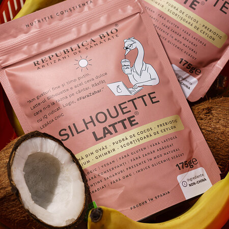 Pudra functionala ecologica fara gluten Silhouette Latte, 175 g, Republica Bio 807803