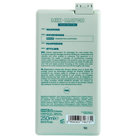 Balsam regenerant cu pantenol pentru par deteriorat Repair, 250 ml, Hairmate 799851
