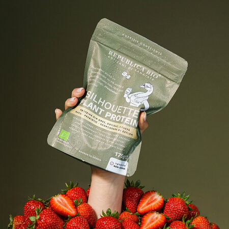 Pudra functionala ecologica fara gluten Silhouette Plant Protein, 175 g, Republica Bio 807815