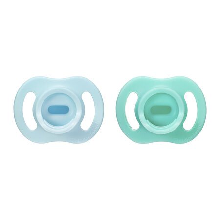 Suzete ortodontice UltraLight, Albastru/Verde, 0-6 luni, 2 bucati, Tommee Tippee 799907