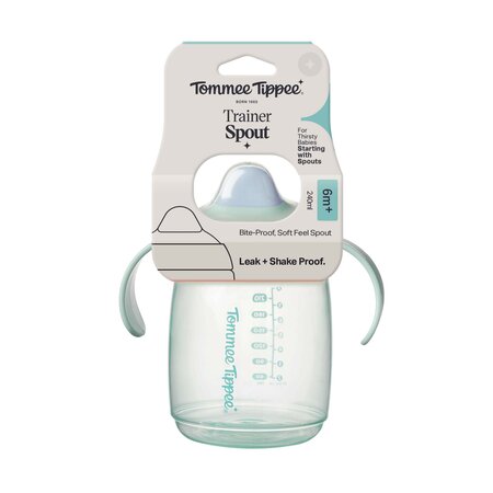 Cana de antrenament cu capac Sippee, Verde, +6 luni, 240 ml, Tommee Tippee