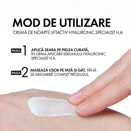 Crema de Noapte antirid cu acid hialuronic pur Liftactiv Supreme, 50 ml, Vichy 729960