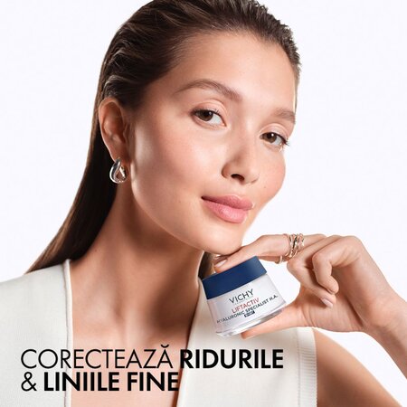 Crema de Noapte antirid cu acid hialuronic pur Liftactiv Supreme, 50 ml, Vichy 729958