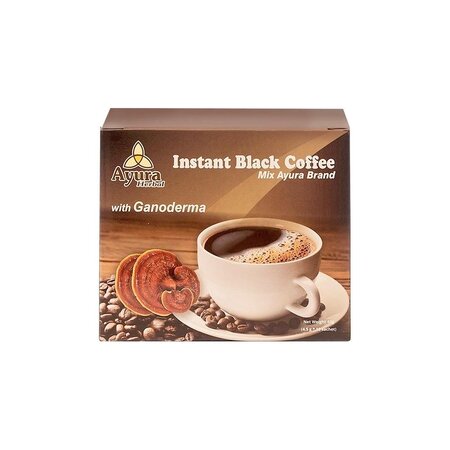 Cafea neagra cu ganoderma Instant Cofee Mix, 10 plicuri x 4.5 g, Ayura Herbal 800198