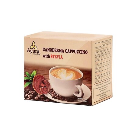 Cafea cu ganoderma si stevie Instant Cofee Mix, 10 plicuri x 15 g, Ayura Herbal 800205