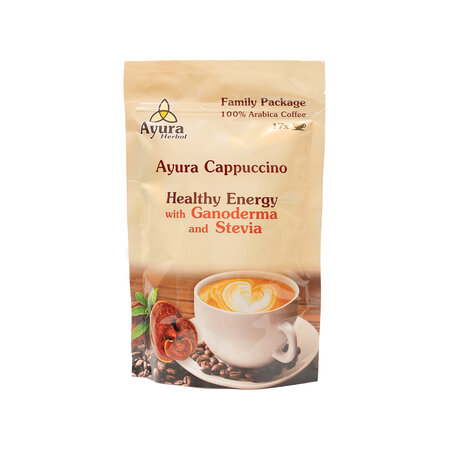 Cafea cu Ganoderma si Stevie Instant Coffee Mix Family, 250 g, Ayura Herbal