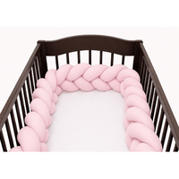 Protectie impletita pentru patut, 240 cm, Roz, Mc Ana