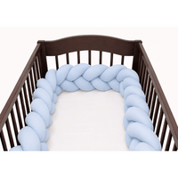 Protectie impletita pentru patut, 240 cm, Blue, Mc Ana