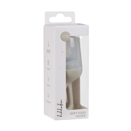 Dispozitiv din silicon pentru hranire Platinum, Sand, +6 luni, 1 bucata, Kikka Boo