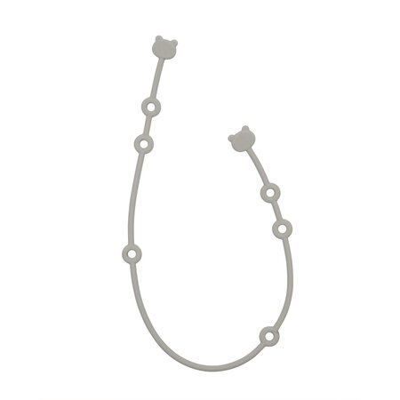 Lantisor din silicon pentru suzeta Platinum, Sand, +0 luni, 1 bucata, Kikka Boo 800495