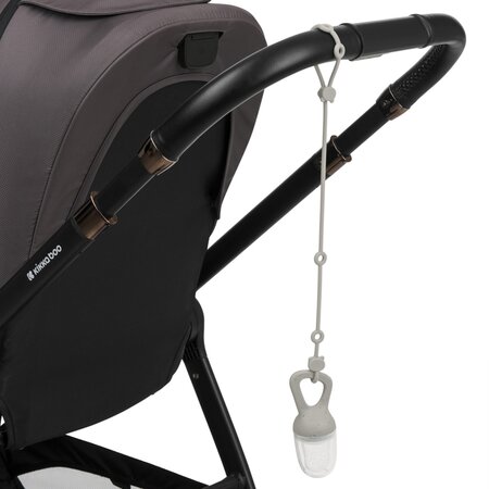 Lantisor din silicon pentru suzeta Platinum, Sand, +0 luni, 1 bucata, Kikka Boo 800493