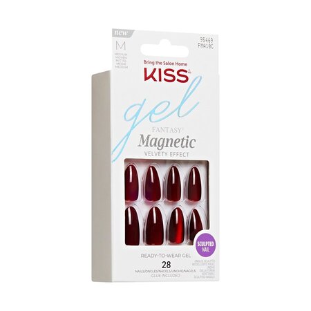 Unghii false Gel Fantasy Magnetic, BeatBelles, 28 bucati, Kiss 800565