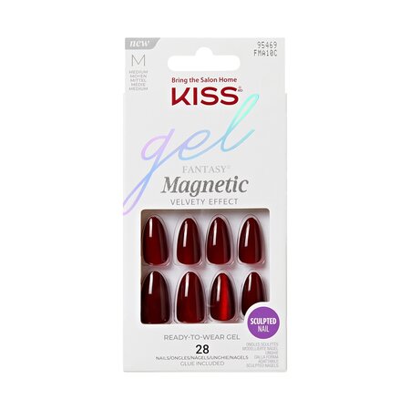 Unghii false Gel Fantasy Magnetic BeatBelles, 28 bucati, Kiss