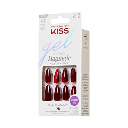 Unghii false Gel Fantasy Magnetic, BeatBelles, 28 bucati, Kiss 800564
