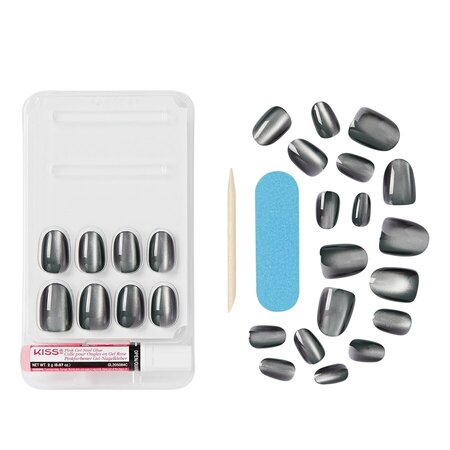 Unghii false Gel Fantasy Magnetic, Dial Me, 28 bucati, Kiss 800579