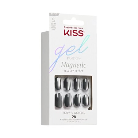 Unghii false Gel Fantasy Magnetic, Dial Me, 28 bucati, Kiss 800577
