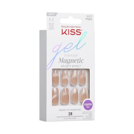 Unghii false Gel Fantasy Magnetic, Drama, 28 bucati, Kiss 800589