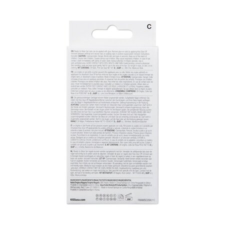 Unghii false Gel Fantasy Magnetic, Drama, 28 bucati, Kiss 800583