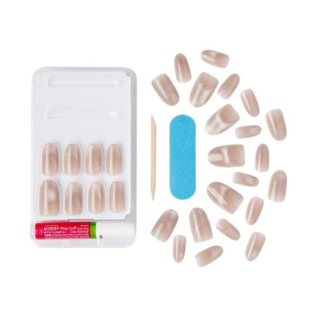 Unghii false Gel Fantasy Magnetic, Drama, 28 bucati, Kiss 800585