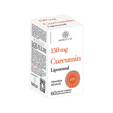Eticheta Produs BIOSUNLINE CURCUMIN LIPOZOMAL 150 MG 60 CPS