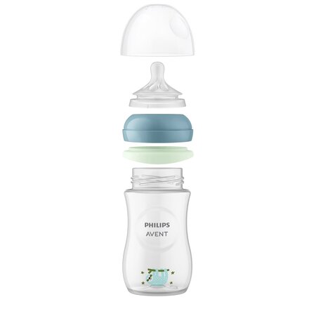 Set Biberon Natural Response 3-6 luni + Suzeta Ultra Soft 0-6 luni Avent, SCD838/17, Philips 800645