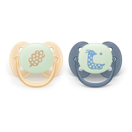 Set suzete fosforescenta Ultra Soft Avent, 6-18 luni, SCF094/03, 2 bucati, Philips 801525