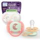 Set suzete fosforescente Ultra Soft Avent, 0-6 luni, SCF094/02, 2 bucati, Philips 801534