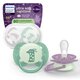 Set suzete fosforescente Ultra Soft Avent, Wild, 6-18 luni, 2 bucati, Philips 800685