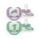 Set suzete fosforescente Ultra Soft Avent, Wild, 6-18 luni, 2 bucati, Philips 800687