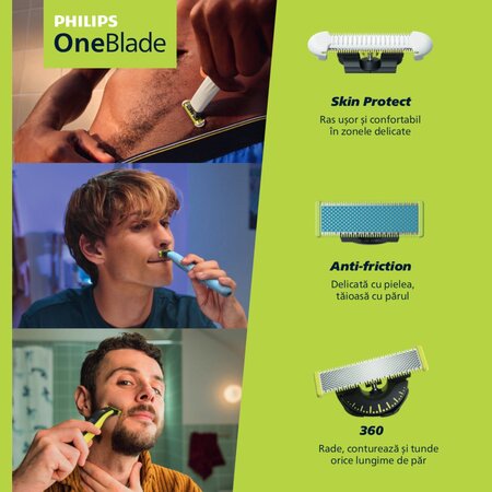 Rezerve Intimate, 360, Antifraction OneBlade, QP936/50, 3 lame, Philips 800702