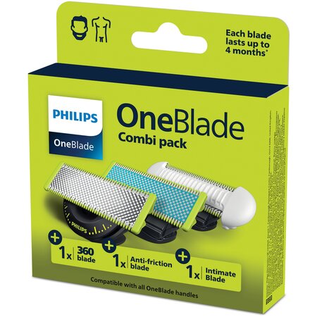 Set lame Intimate 360 Antifraction One Blade, QP936/50, 3 bucati, Philips