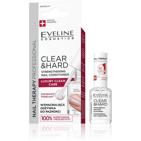 Tratament pentru intarirea unghiilor Clear & Hard, 12 ml, Eveline Cosmetics