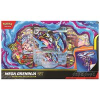 Set premium Pokemon TCG cu Mega Greninja ex si pachete booster, 6 ani+, Pokemon