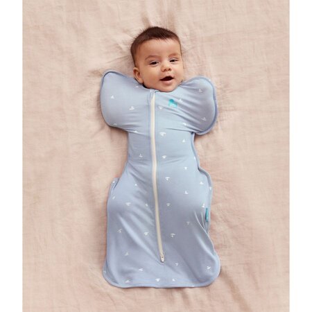 Sac de dormit pentru infasat bebelusi Swaddle Up, Marimea S, 1 TOG, Blue, 1 bucata, Love to Dream 800842