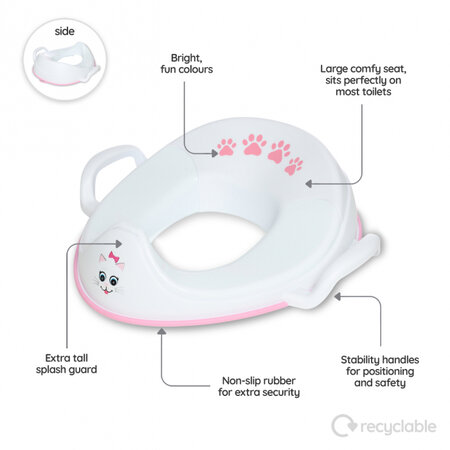 Reductor toaleta pentru copii My Little Trainer Sea, Cat, My Carry Potty 800860