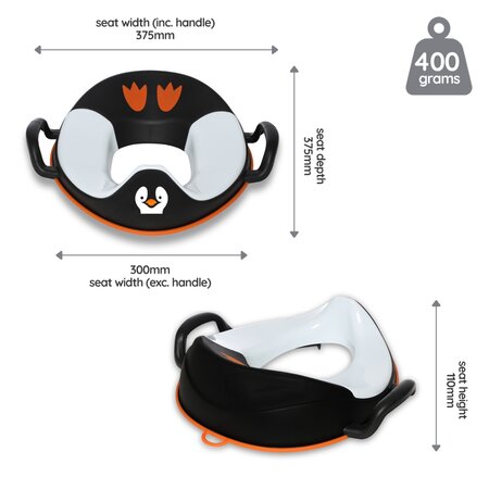 Reductor toaleta pentru copii My Little Trainer Sea, Penguin, My Carry Potty 800867