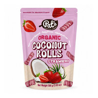 Rulouri Bio, Cocos si Capsuni, 100 g, Pat's