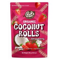 Rulouri Bio, Cocos si Capsuni, 100 g, Pat's