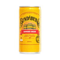 Bautura racoritoare de ghimbir Ginger Beer, Doza 200 ml, Bundaberg