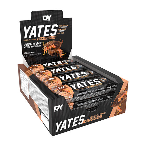 Baton proteic Yates Bar, Chocolate Brownie Caramel, 60 g, Dy Nutrition 806272