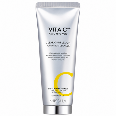 Spuma de curatare cu Argila alba si Vitamina C, 120 ml, Missha