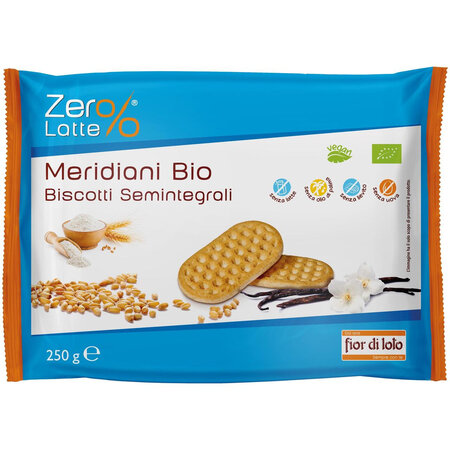 Biscuiti vegani Semintegrali Meridiani, 250 g, Fior Di Loto