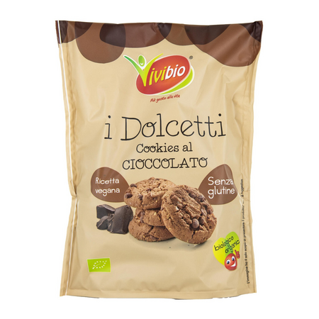 Biscuiti Bio Cookies fara gluten cu ciocolata, 100 g, ViviBio