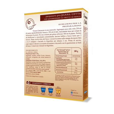 Mix pentru Pamma Cotta fara gluten cu fructe de padure, 105 g, S.Martino 801640