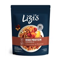 Granola bodat in Proteine, ciocolata si alune, 350 g, Lizis