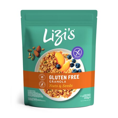 Granola fara gluten cu Nuci si Seminte, 350 g, Lizis