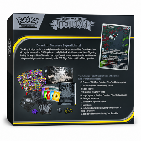 Joc de societate TCG ME05 Pitch Black Elite Trainer Box, Pokemon 801686