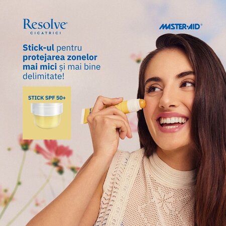 Cream si Stick cu SPF 50+ pentru cicatrici si piele iritata, 40 ml, Resolve 805440