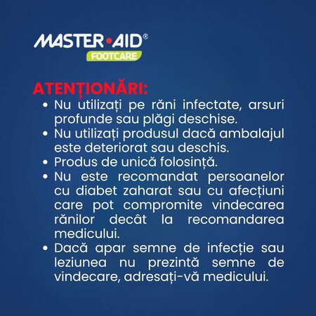 Plasturi hidrocoloidali sterili pentru vezicule, 44 x 69 mm, Oval, 6 bucati, Master-Aid 805423
